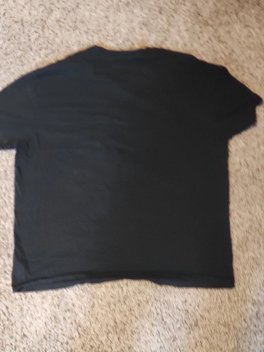True Religion Black Short Sleeve Tee with Blue Graphic Horseshoe Square